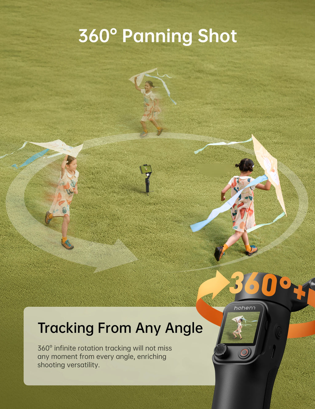 Hohem iSteady V3 Ultra Gimbal Stabilizer for iPhone with AI Auto Tracking Detachable Touchscreen Remote Phone Gimbal