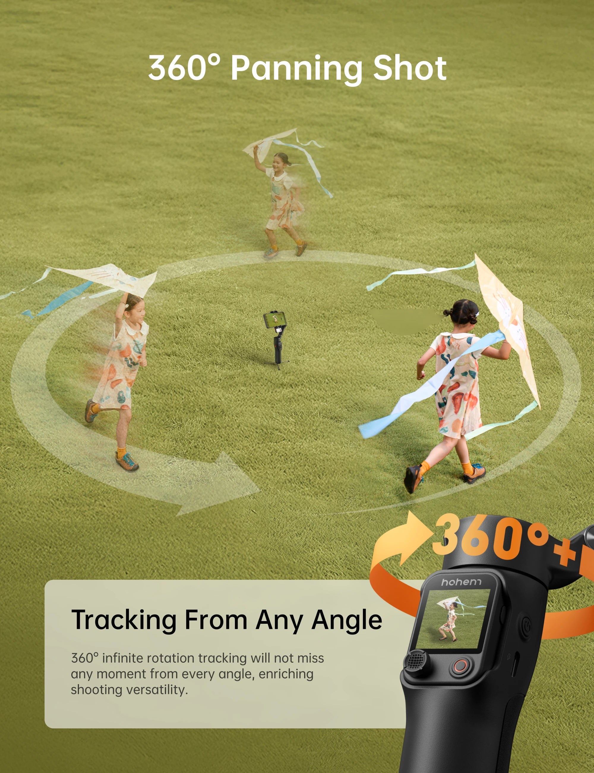 Hohem iSteady V3 Ultra Gimbal Stabilizer for iPhone with AI Auto Tracking Detachable Touchscreen Remote Phone Gimbal