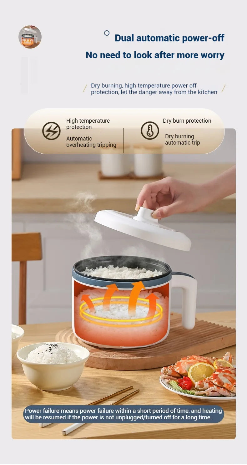 Mini Electric Rice Cooker Single Double Layer  Intelligent Automatic Home Kitchen Cooker 1-2 People MultiCooker Steamed Rice Pot