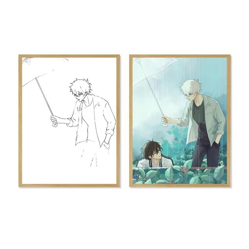 Link Click LED Light Box Painting Picture Frame Charles Lucas Jo  Anime peripherals Night Light Decoration Photo Frame Gift