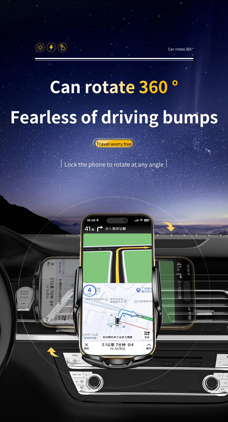 30W Car Wireless Charger Automatic Car Phone Holder Infrared Induction for iPhone 14 13 12 Xiaomi Samsung Fast Charging Station