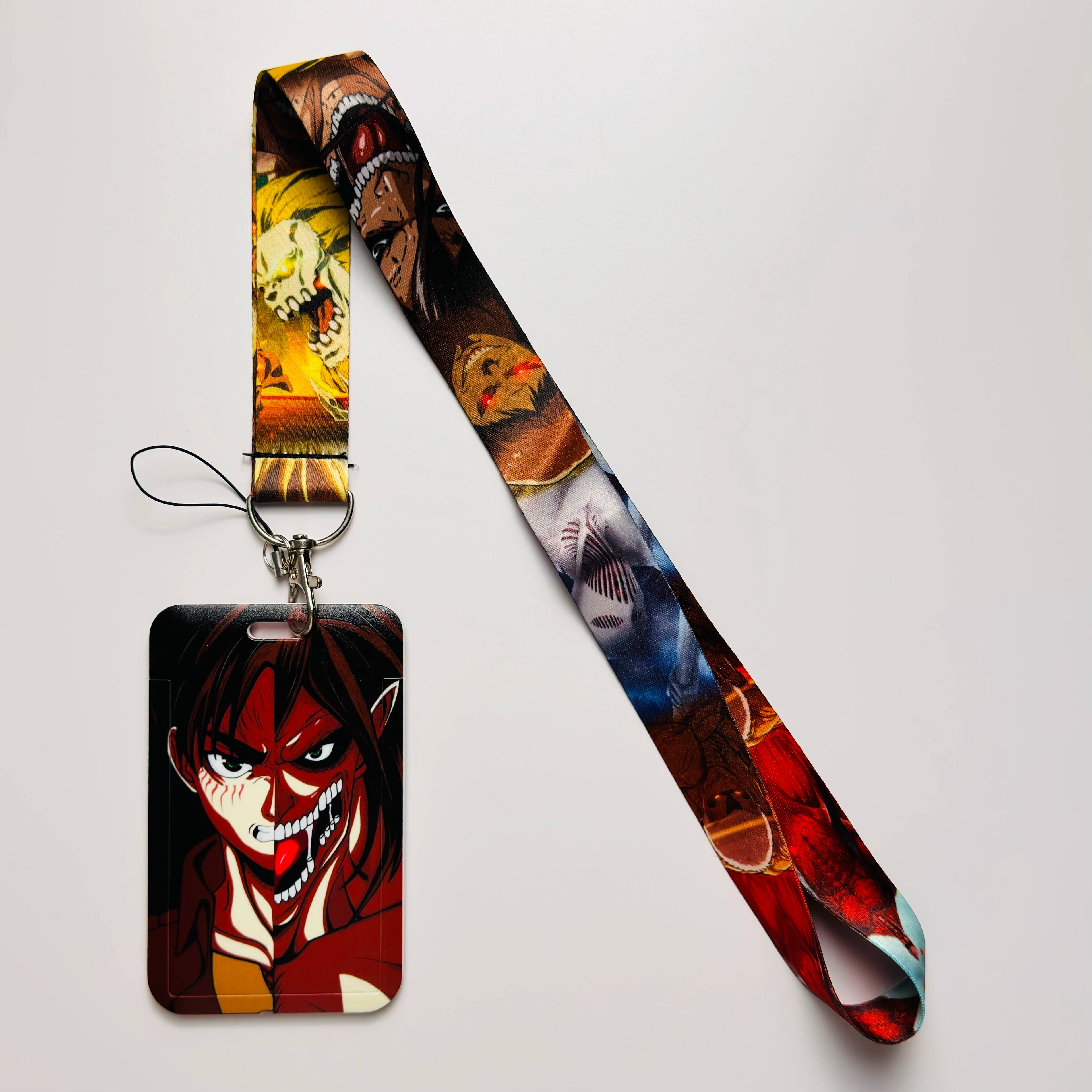Anime Characters Card Holder Lanyards Keys Neck Strap Card Badge Keychain ID Credit Bus Card Cover Hang Rope Lariat Lanyard