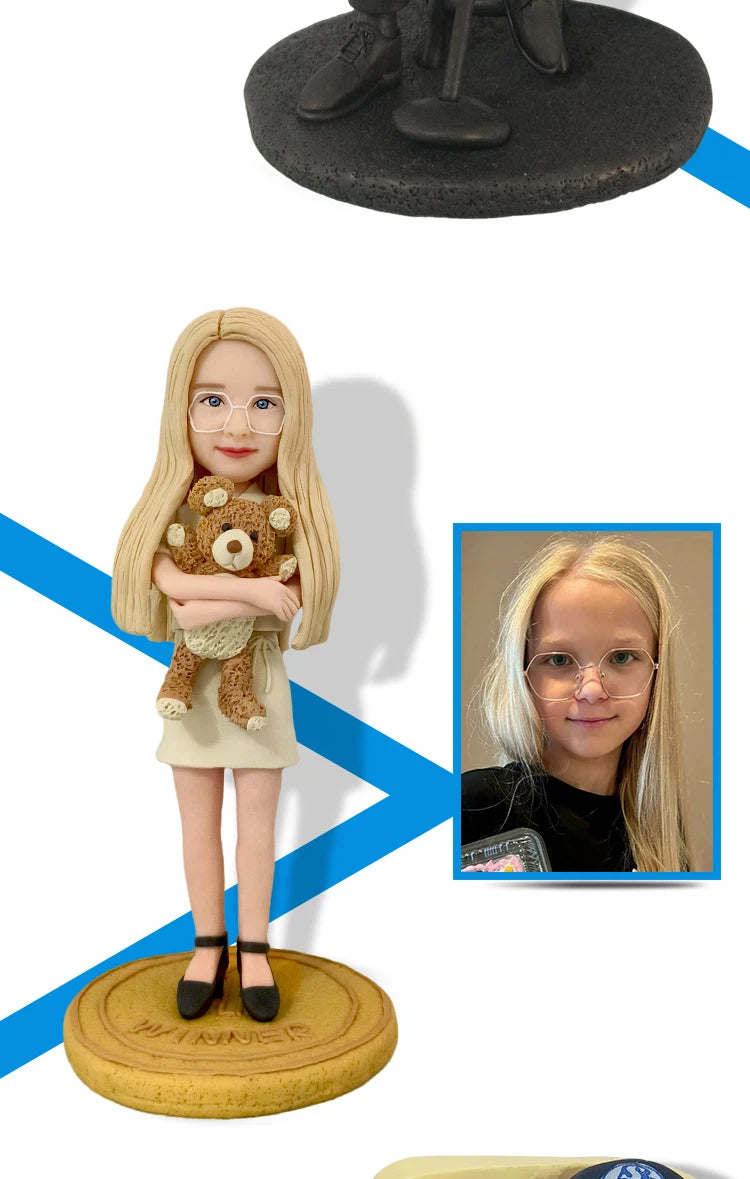 Custom Bobblehead Figurines,Full Body Customization Ai Figure,Personalized 3D Clay Doll Based on Picture,Christmas Gift For wife