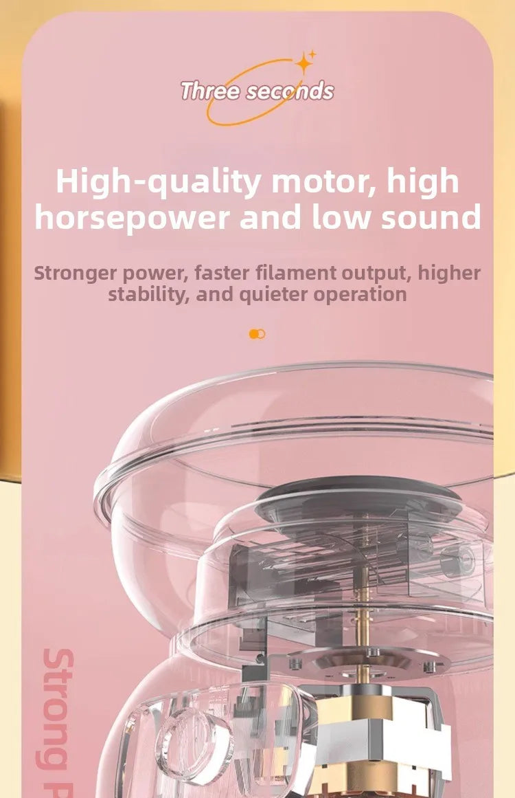 Cotton candy machine children's fully automatic cotton candy making machine handmade mini fancy colored sugar Christmas gift