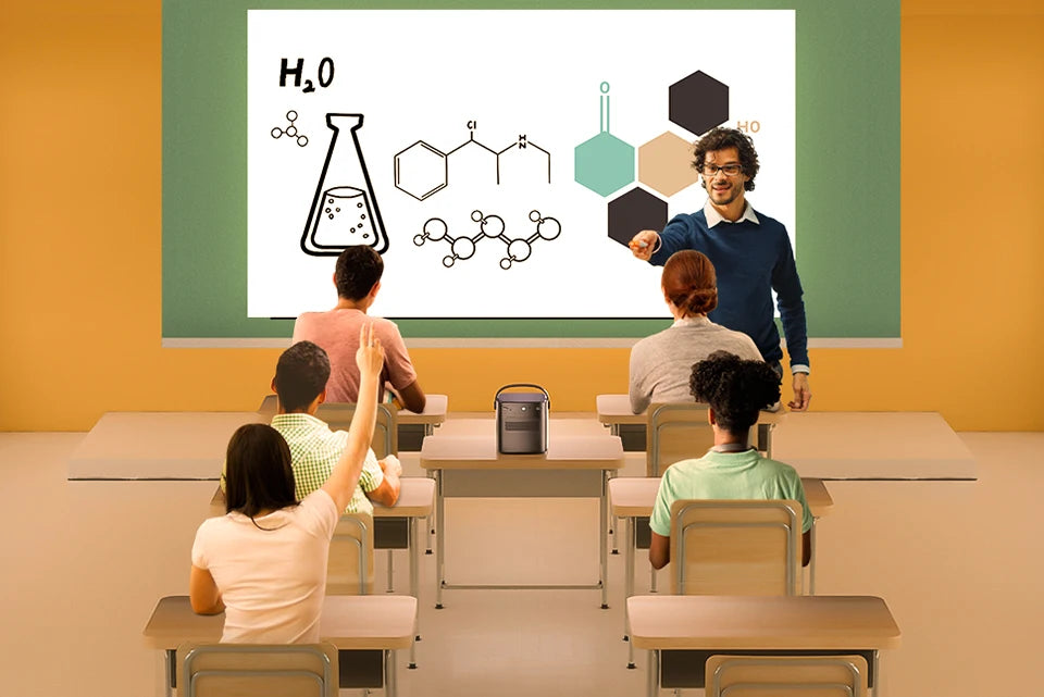 BYINTEK U80 Max Projector 3D 4K Cinema  Android 11.0 WiFi Mini Portable 1080P Home Theater Video DLP Projector with Battery