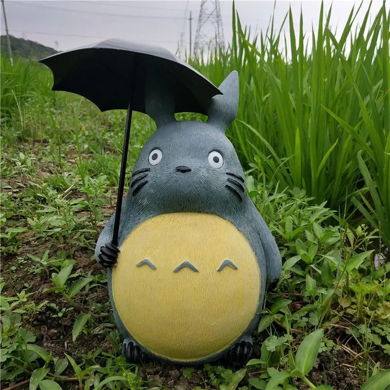 Large Garden Statue Cartoon Anime Totoroeds Sculpture Creative Kawaii Miyazakis Hayaos Totoros Resin Figurines Garden Home Decor