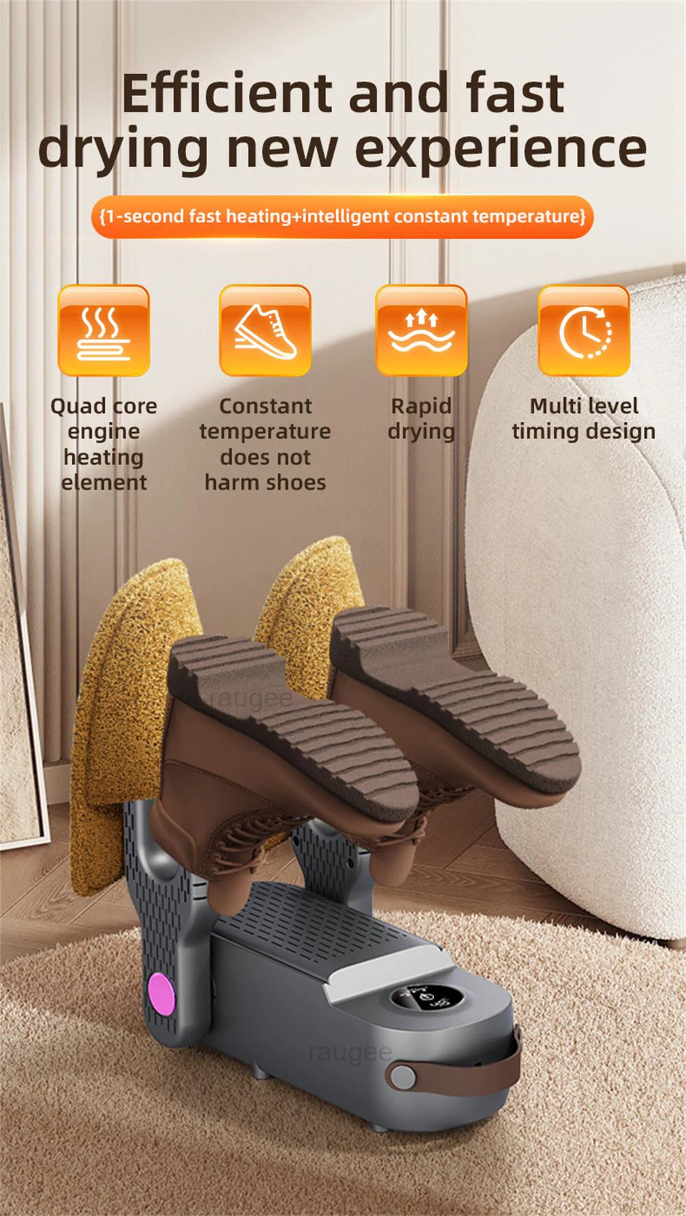 Footwear Dryer Dual Bracket Electric Shoe Dryer Fast Drying for Shoes Socks Gloves Football Boots Dryer Footwear Dryer