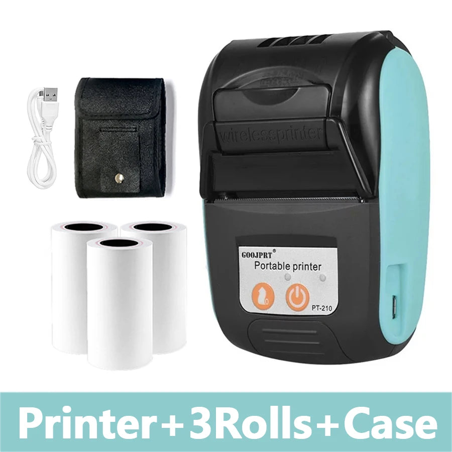 Mini Portable Thermal Receipt POS Printer Wireless Bluetooth 58mm Ticket Bill IOS Android PC Invoice Business Retail Ink-free