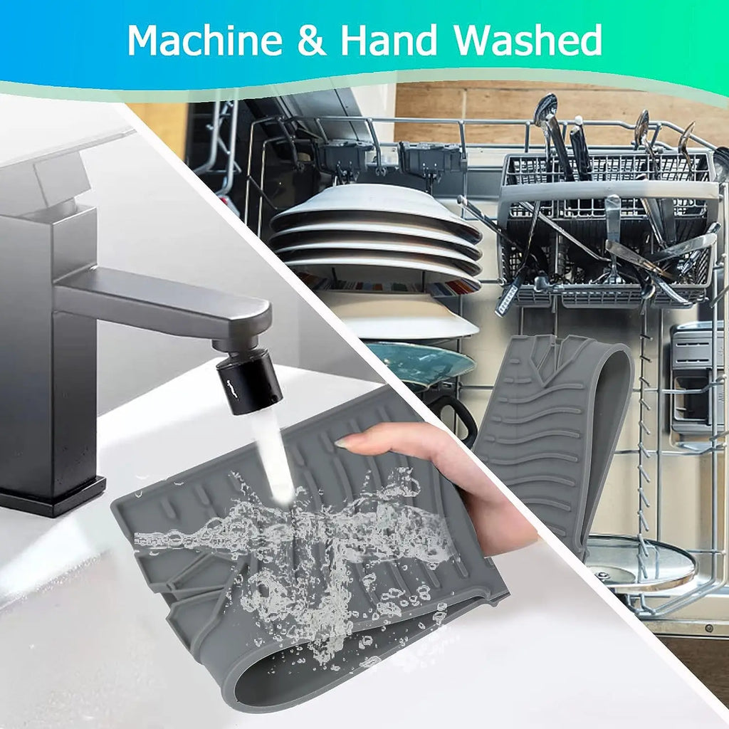 24.01/29.92 Inch Kitchen Long Silicone Sink Faucet Mat Splash Guard for Absorbent Sink Countertop Protectors Mat Kitchen Gadgets