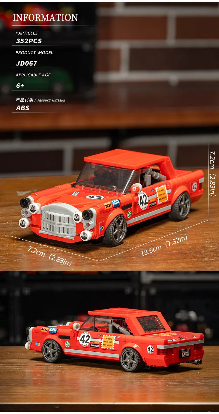 11 Types Speed Champions Car Hypercar Building Blocks MOC Construction Bricks Famous Sport Vehicle Toys Gift For Children Kids