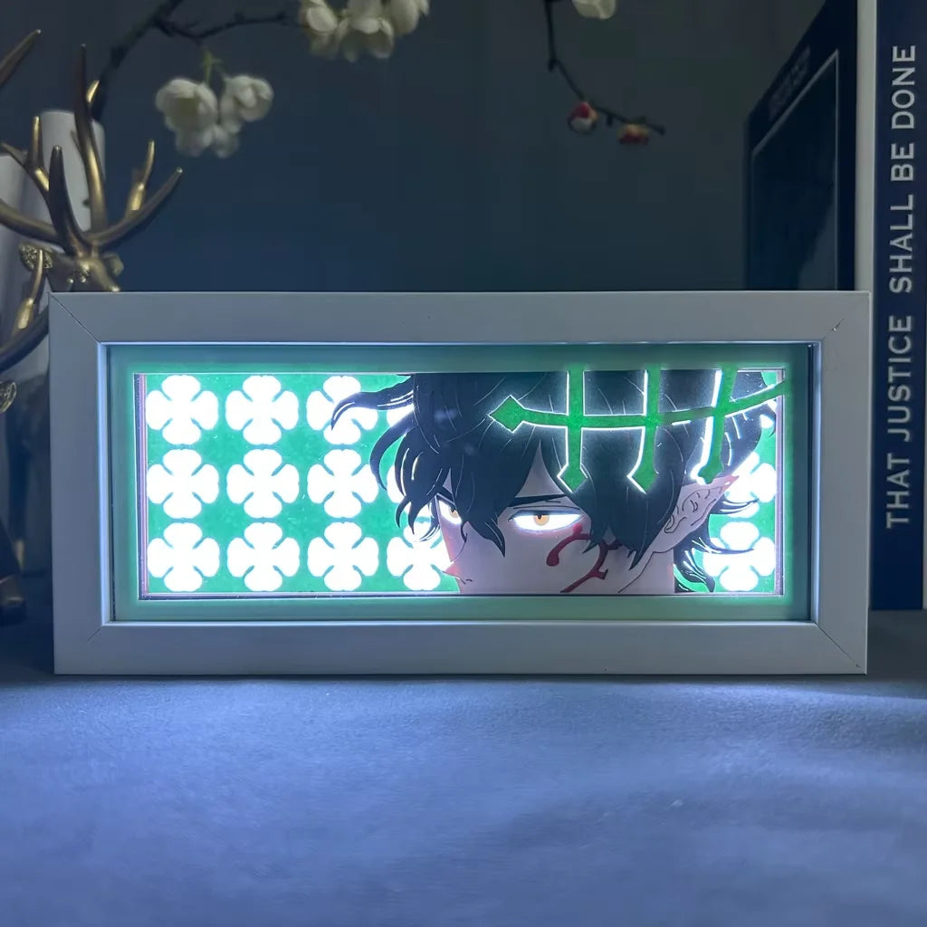 Led Anime Light Box For Bedroom Decoration Paper cut Shadow Box Birthday Gift Bedside Night Lamp