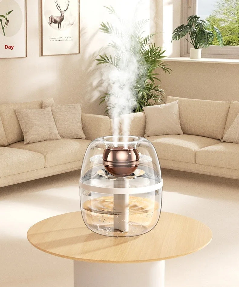 MSS 2-in-1 Air Purifier Cool Mist Humidifier - Double Nozzle & Night Light, Ideal for Bedroom, Living Room & Office Desktop