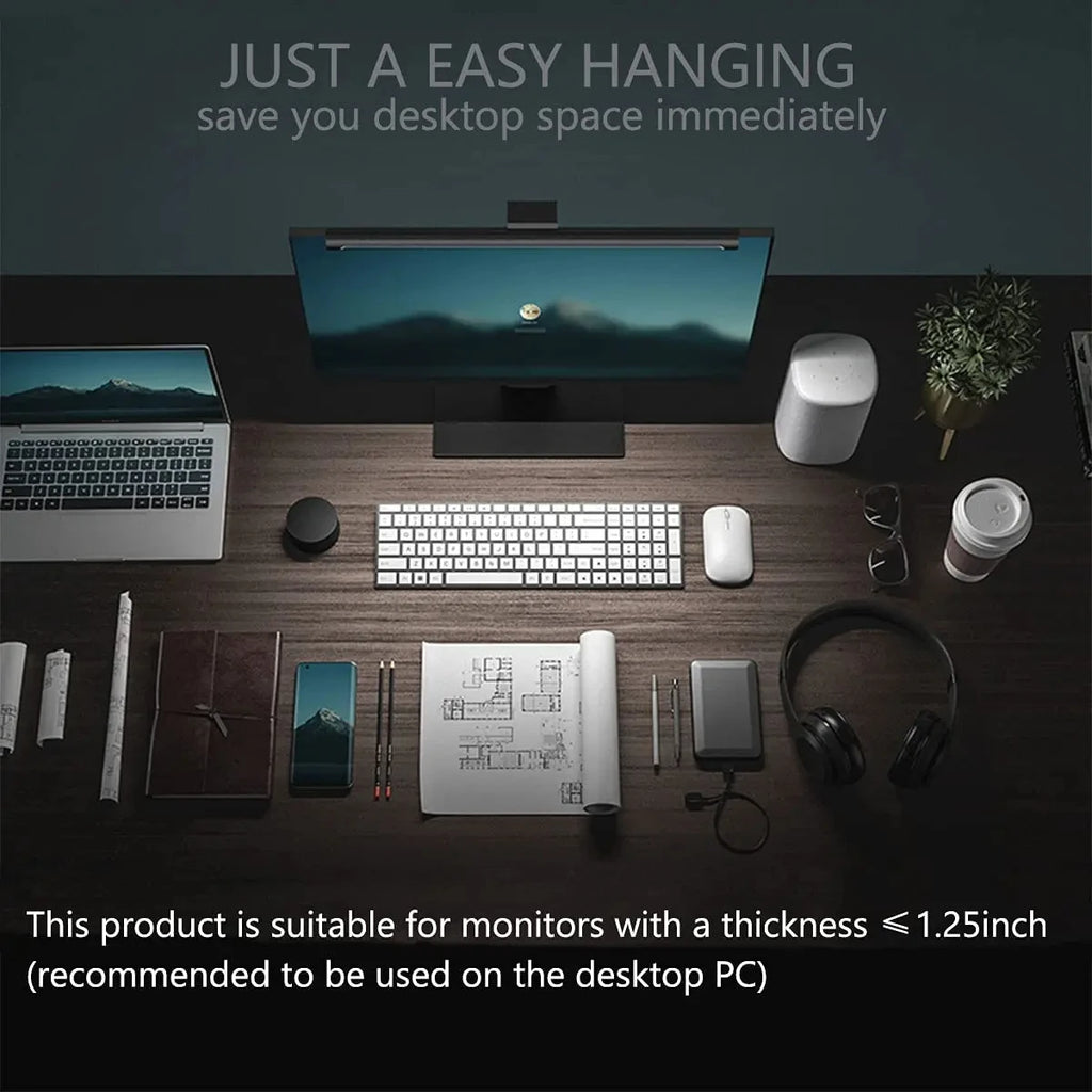 LED Monitor Light Bar Computer Screen Hanging Lights RGB  Atmosphere Table Lamp For Work Study Read Gaming Dimming Lighting 44cm
