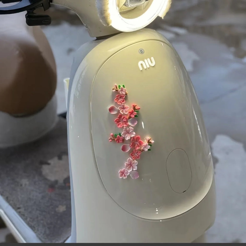 3D Flower Car Sticker Decorative Resin Emblem for Vehicle Body Trunk Trim Accessories