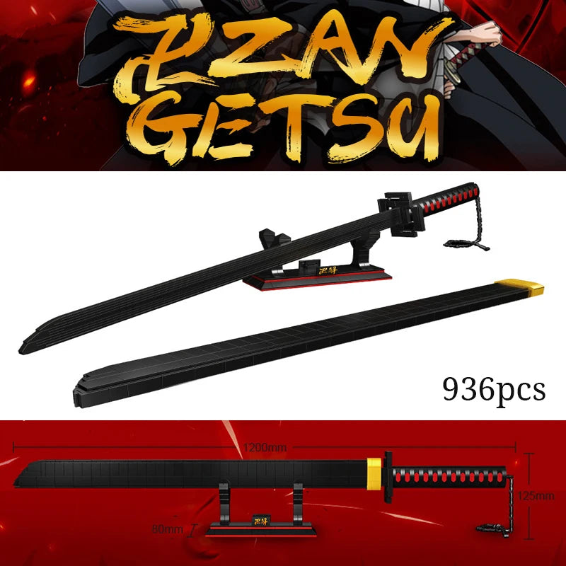 Demon Slayer OneMOC Piece Katana Luminous Sword Building Blocks Diy Model Educational Toy Assembly Weapon Toy Brick for Children
