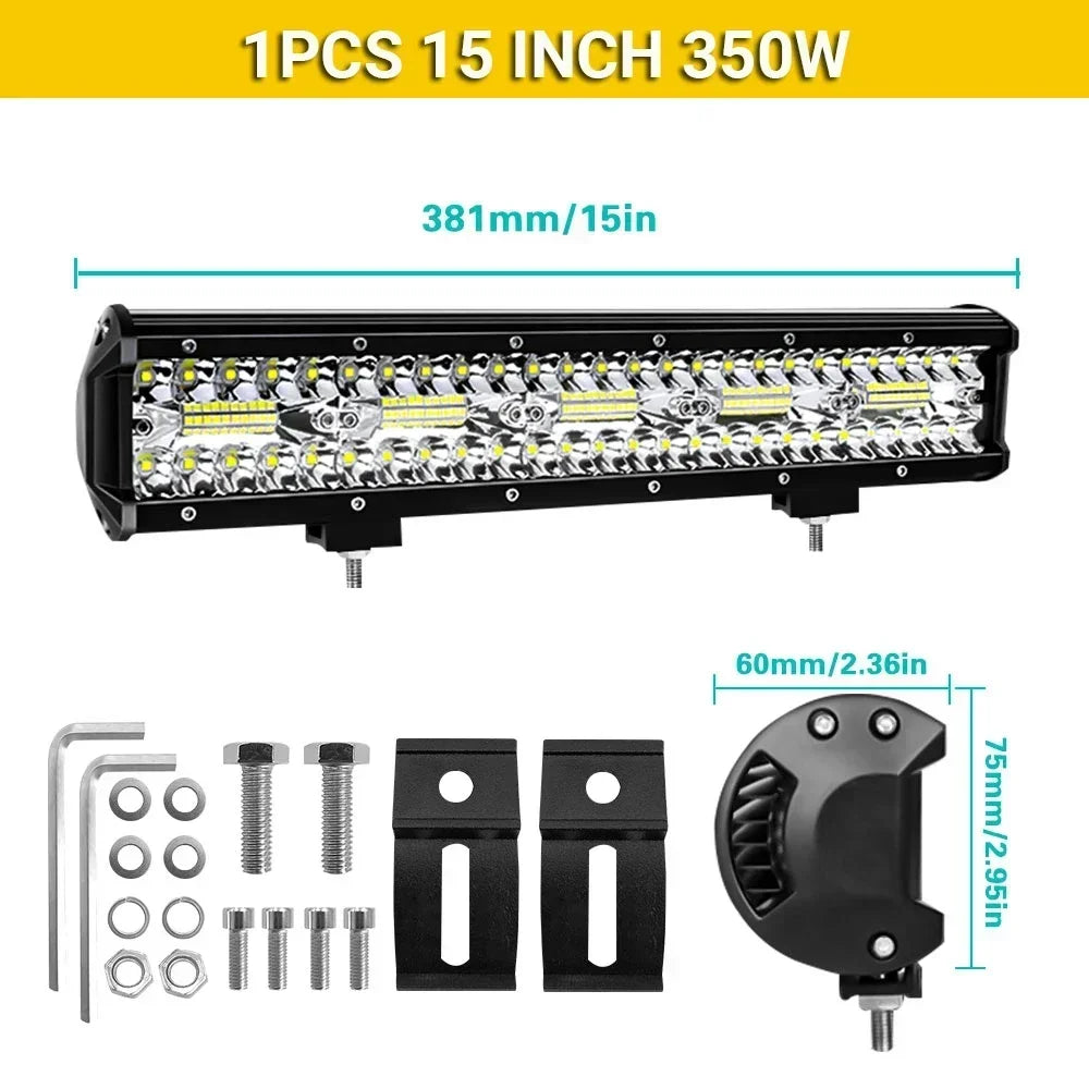 4/7/9/12/17/20 Inches Led Lightbar Vehicle 12V Work Light Bar Spotlight Boat Barra Led Driving Truck ATV SUV 4x4 Long Range