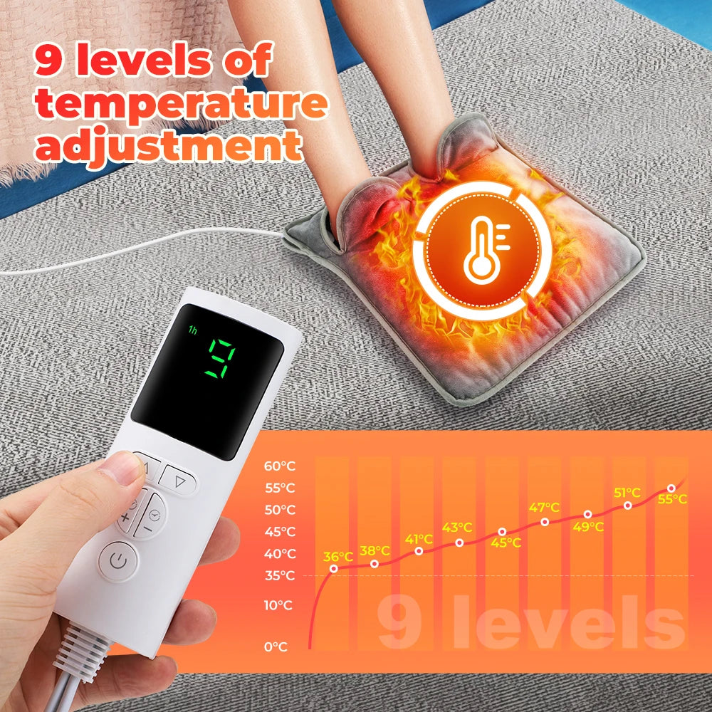 Electric Heating Foot Warmer Winter Foot Warming Device Household Hand Warming Pad for Office Bedroom Study Room Keep Warm