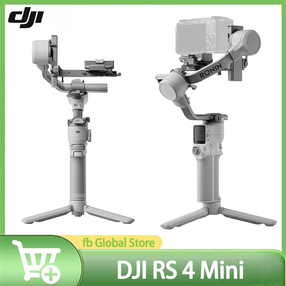 DJI RS 4 Mini Handheld Gimbal Stabilizer Intelligent Tracking and Composition Automated Axis Locks for Camera and Phone