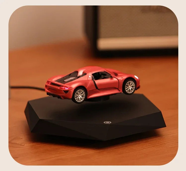 Magnetic Levitating Car with Metal Base, 360° Free Rotation, Home Office Docoration, Unique Business Gift, Creative Gift