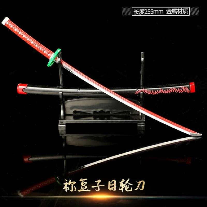 Demon Slayer Sword Real Katana Swords Demon Slayer Cosplay Metal Props Weapon Anime Battle Ready No Cutting Edge Bedroom Decor