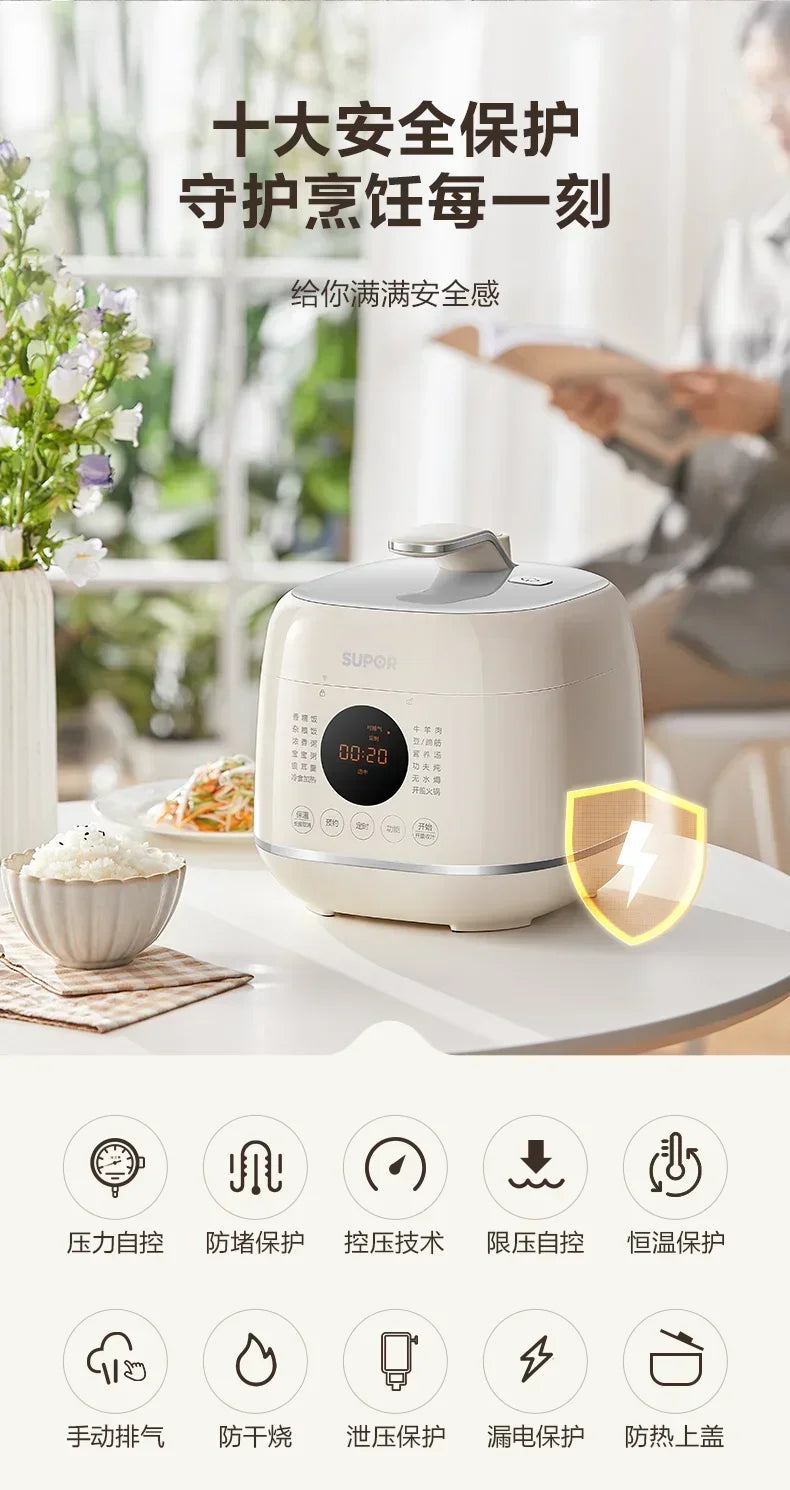 220V ectric Kitchen Appliance Pots Cooking Pressure Cooker Multifunctional Home Small Intelligent Automatic Cookware Multi A