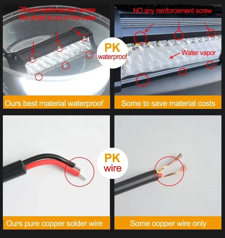 4/7/9/12/17/20 Inches Led Lightbar Vehicle 12V Work Light Bar Spotlight Boat Barra Led Driving Truck ATV SUV 4x4 Long Range