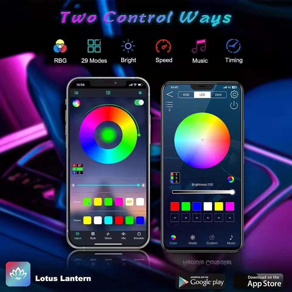 For Audi A3 Vehicle Interior LED Mood Lamp, Multi-color Adjustable Decorative Light