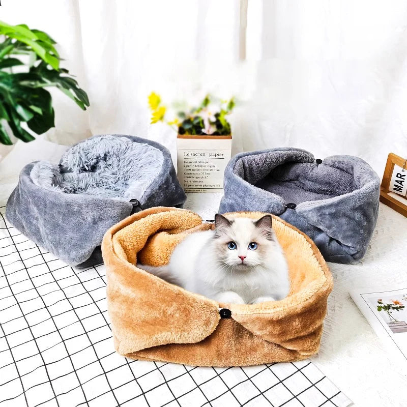 Folding cat nest winter warm car dog pad antifreeze pet plush platform general pets products accessory dogs supplies accessories