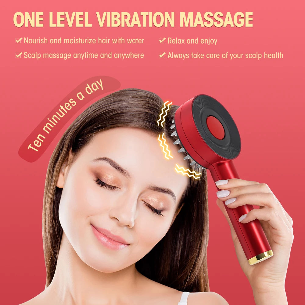 3 Modes Electric Massage Comb Portable Red Light Laser Comb for Hair Follicle Hair Follicles On The Head Essence Oil Applicator