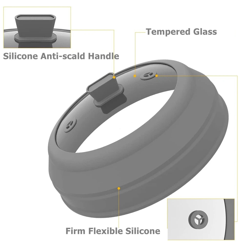 Microwave Splatter Cover Glass Microwave Cover for Food 10.5inch Foldable Microwave Plate Cover Silicone Splash Guard Food Cover