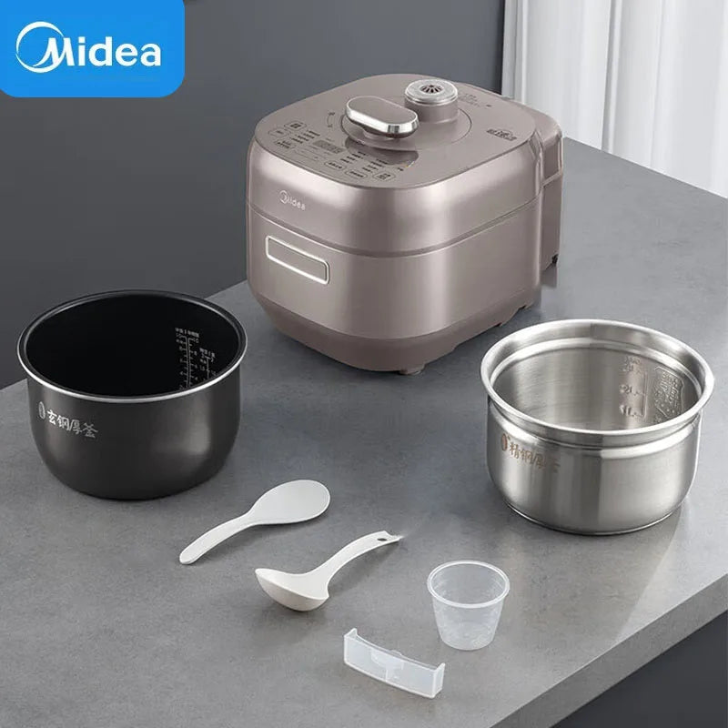 Midea Electric Pressure Cooker 5L Fast Cooking IH Rice Cooker Double Liner Multifunctional 220V Household Kitchen Appliances