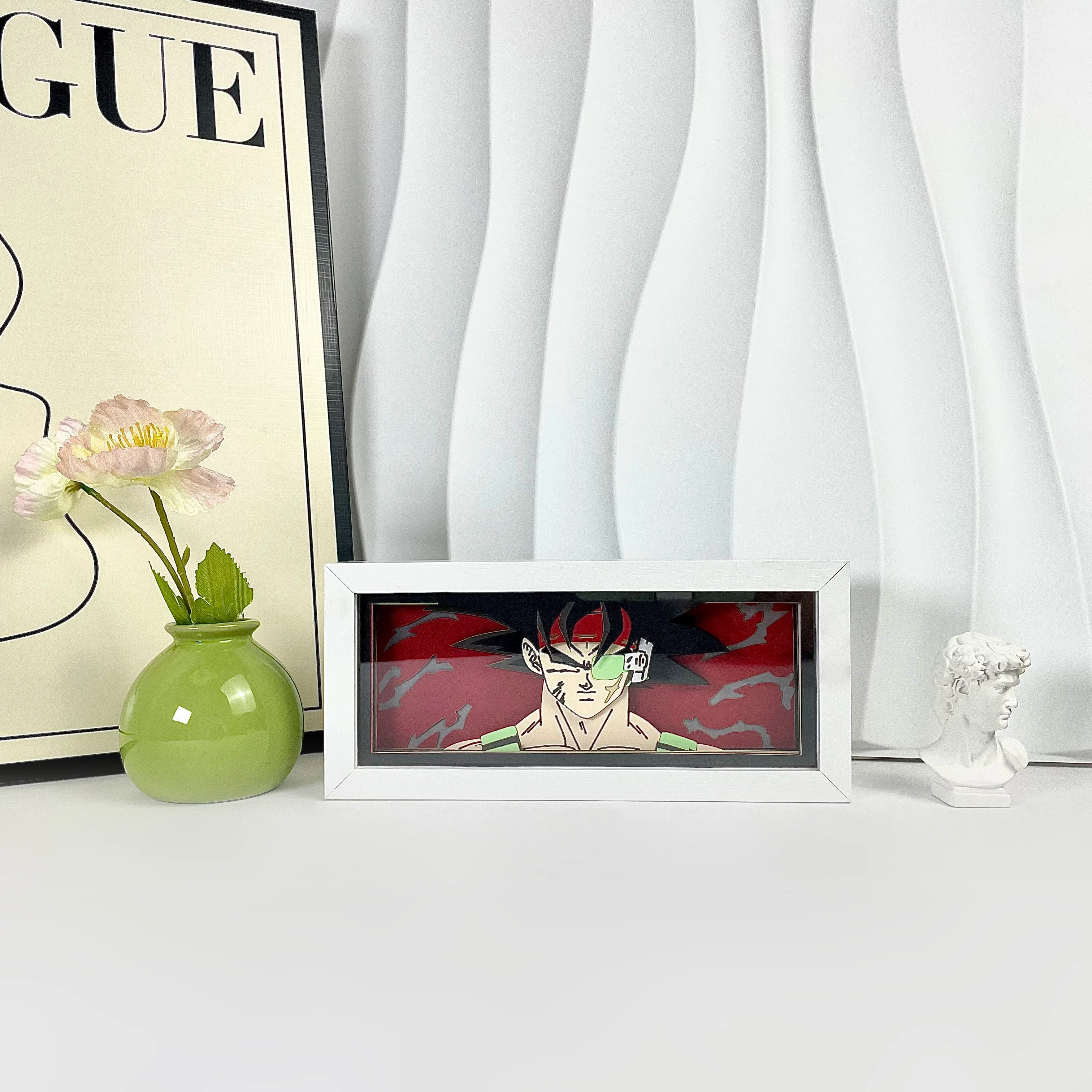 Anime Light Box Led Strip Lights Anime Eyes Shadow Box Picture Frame 3D Paper Carving Usb Table Lamp Mood Light Room Decor Gift