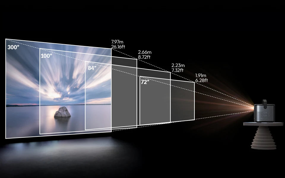 BYINTEK U80 Max Projector 3D 4K Cinema  Android 11.0 WiFi Mini Portable 1080P Home Theater Video DLP Projector with Battery