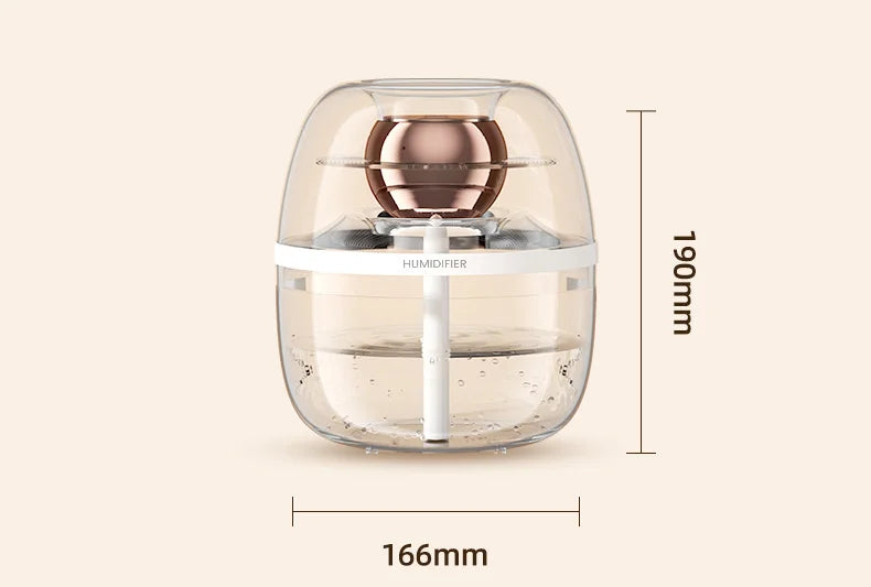 MSS 2-in-1 Air Purifier Cool Mist Humidifier - Double Nozzle & Night Light, Ideal for Bedroom, Living Room & Office Desktop