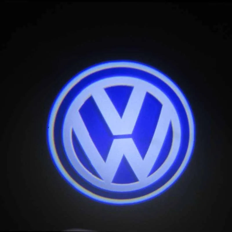 Hot Sale Accessories LED Car Door Logo Projector Lights for VW Golf 5/6/7, R/GTI/GTD/GTE, Touareg, CC, Passat (B6 - B9), C6-C8