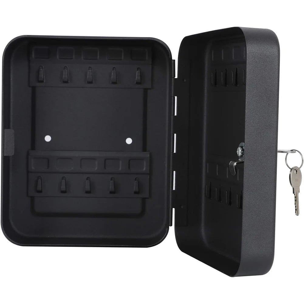 Combination Key Cabinet 20 Key Hooks Key Box Wall Mounted with Key/Code Lock Locking Key Organizer Key Cabinet Security Lock Box