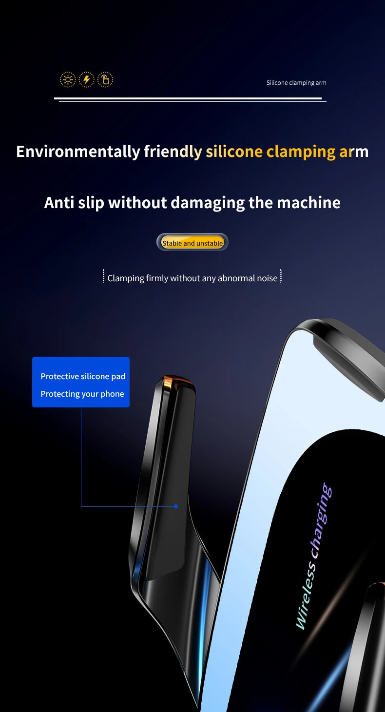 30W Car Wireless Charger Automatic Car Phone Holder Infrared Induction for iPhone 14 13 12 Xiaomi Samsung Fast Charging Station