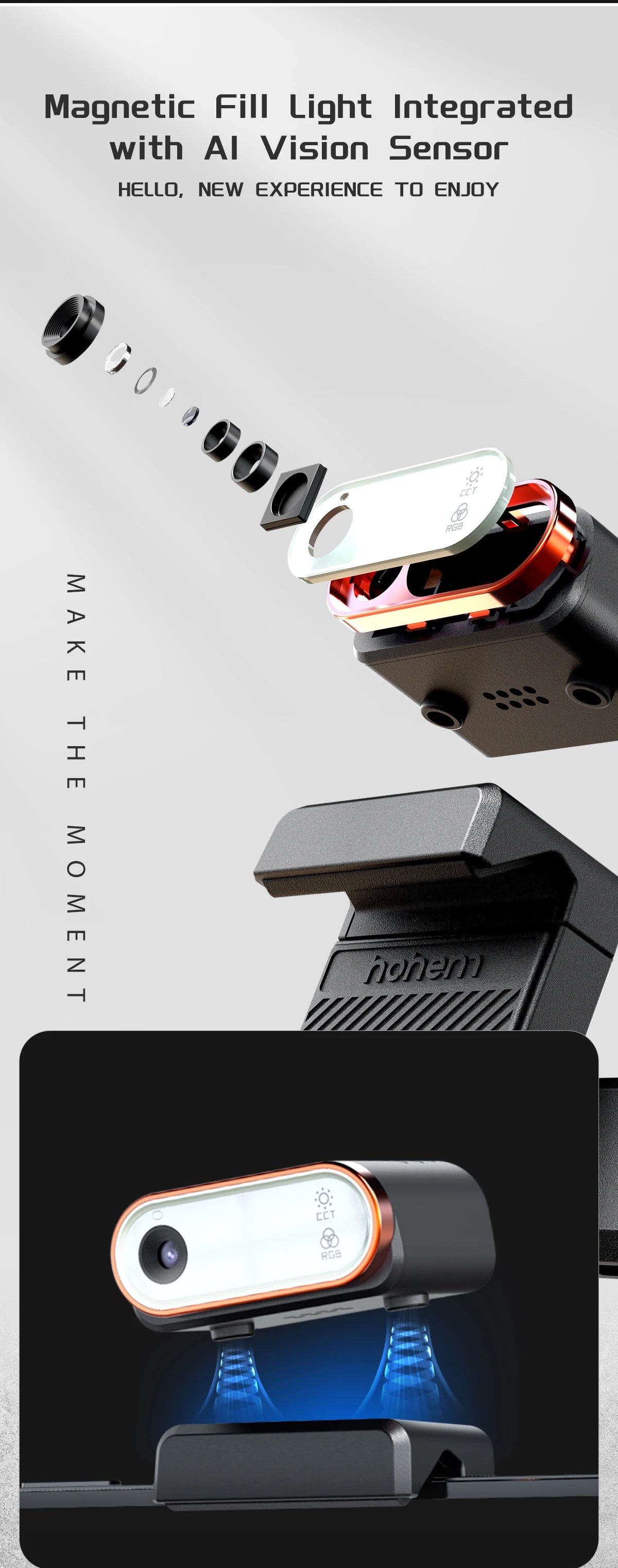 Hohem iSteady  M6 3-Axis Handheld Stabilizer hohem m7 Gimbal for Smartphone w Magnetic Fill Light Face Tracking pk weebill m7