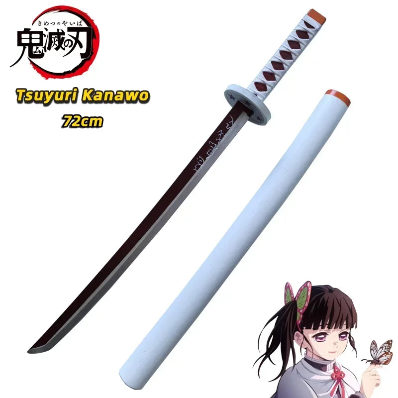 Demon Slayer Katana Original Assembled Anime Sword Cosplay Props Orange  Tomioka Giyuu Kamado Tanjirou  Swords 72cm
