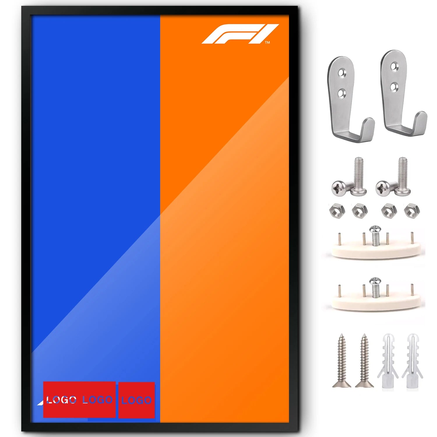 Wall Mount Display for LEGO 42171 Mercedes-AMG F1 W14 E 42207 Ferrari SF-24 F1 42206 Red Bull Racing RB20 F1--Display Wall only