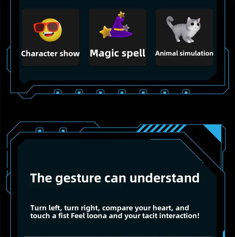 Loona Smart Pet Robot | AI Interactive,Gesture Control,Voice Commands,Home Monitoring,Multilingual Support,Children's Companion