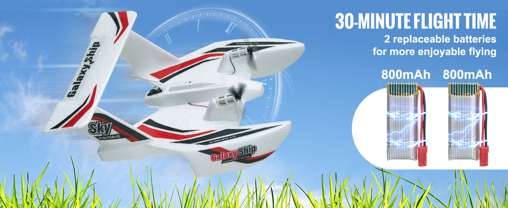 SucceBuy EPP Foam RC Plane 2.4G 3CH  Radio Control Aircraft Sea And Air RC Glider Water Land Flying Airplane Toys Gift For Boys
