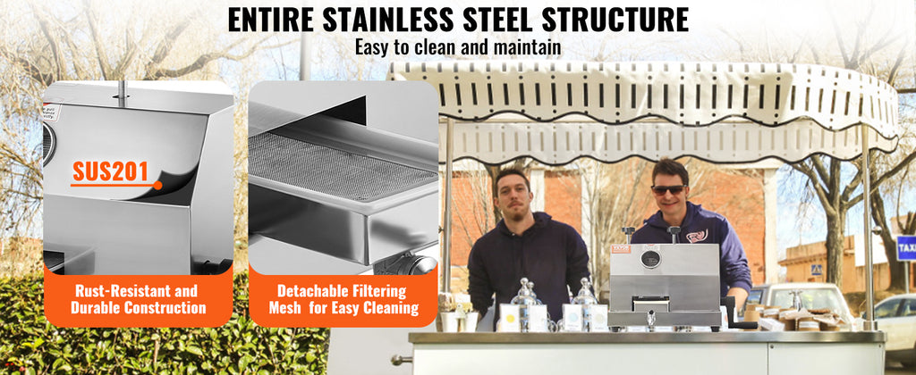 SucceBuy Commercial Sugar Cane Juicer 110LBS/H High Output Sugarcane Juicer Machine w/3 Stainless Steel Rollers 2.4" Large Inlet